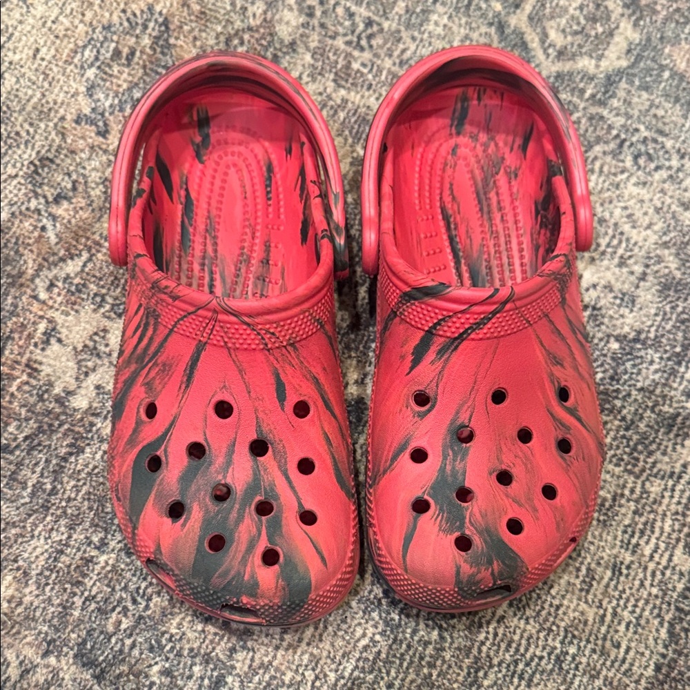 CROCS Kids Red and Black Sandals